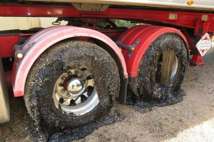 melted tyres