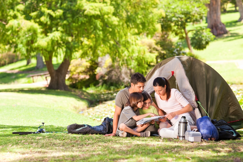 Family,Camping,In,The,Park