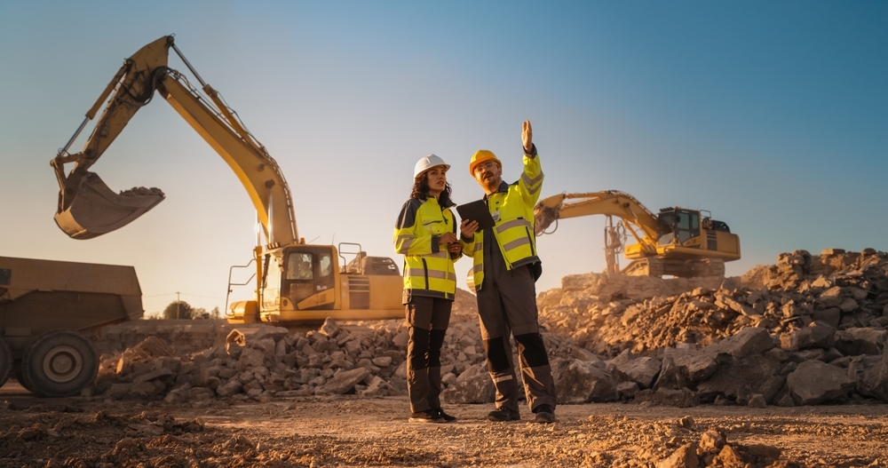 Land Development Manager With Tablet On Construction Site Of Real Estate Project