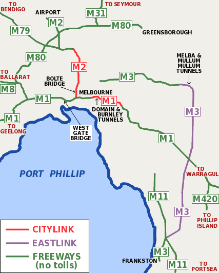 Melbourne-freeway-map