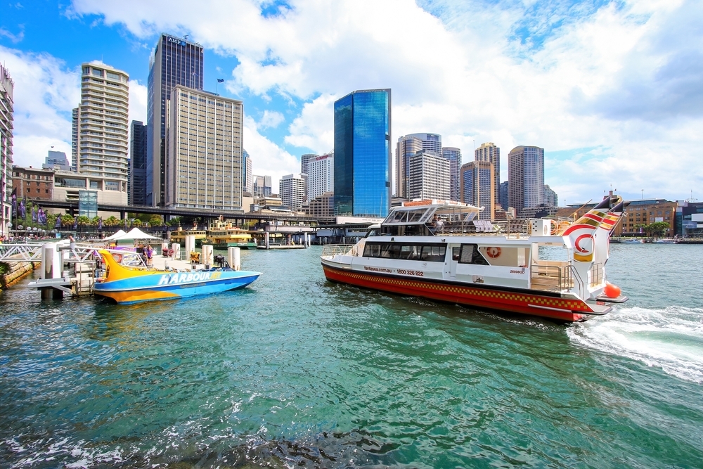 Ferry arriving in Circular Quay in Sydney, New South Wales