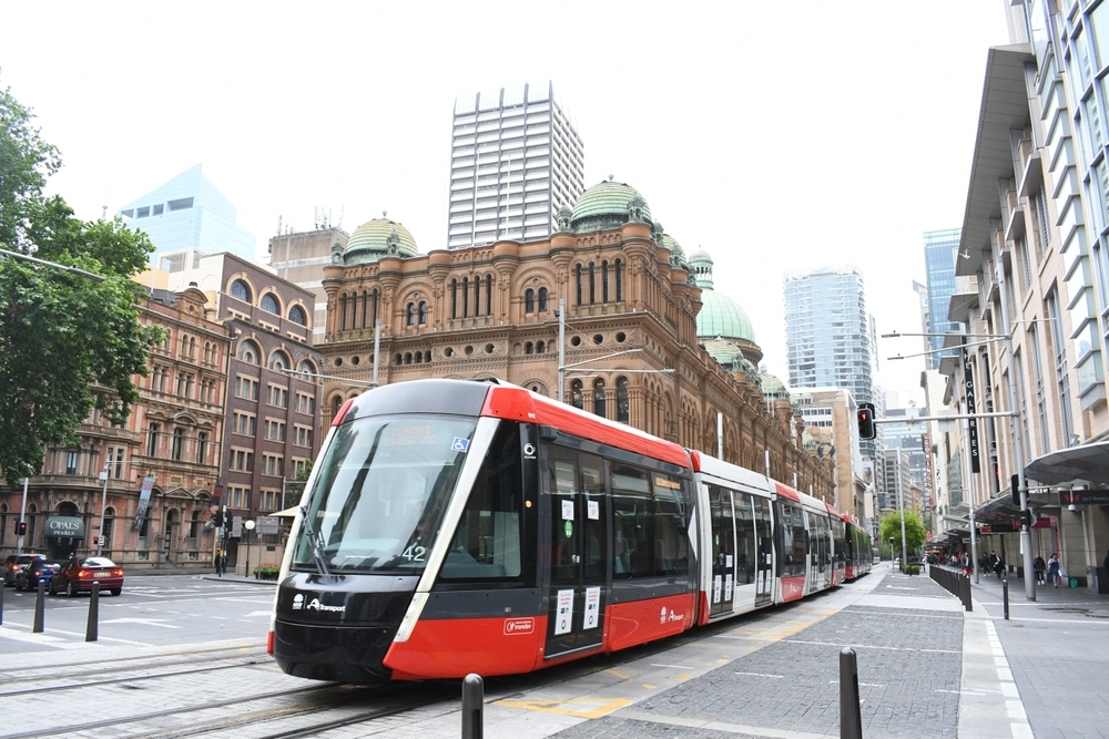 Light train in Sydney, a popular public transport for commuting City